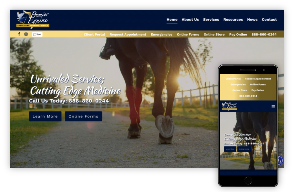 Premier Equine Veterinary Service ViziSites