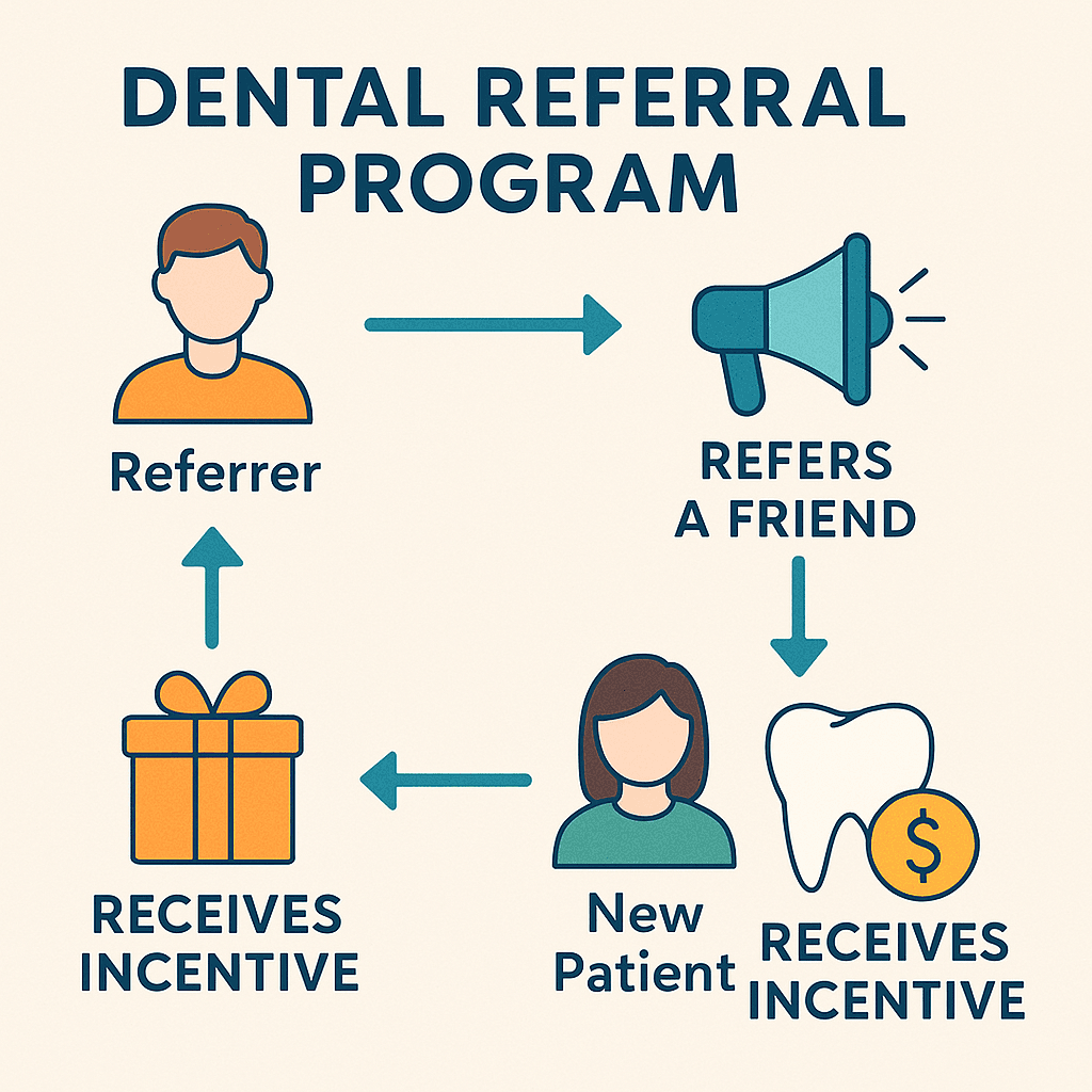 Diagram of a dental referral program